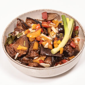 Sautéed sweet & Sour eggplant